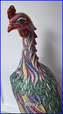 A pair of antique Chinese porcelain phoenix birds (18 inch) stunning