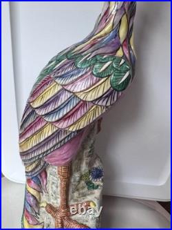 A pair of antique Chinese porcelain phoenix birds (18 inch) stunning
