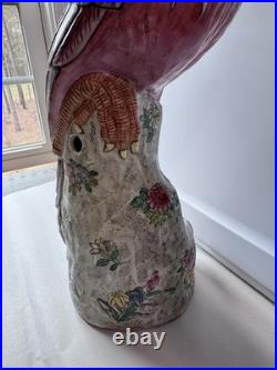 A pair of antique Chinese porcelain phoenix birds (18 inch) stunning