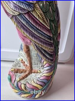 A pair of antique Chinese porcelain phoenix birds (18 inch) stunning