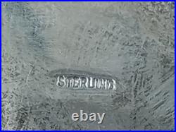 Amazing statement Artist Sterling Silver Necklace blue porcelain bird pendant