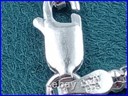 Amazing statement Artist Sterling Silver Necklace blue porcelain bird pendant