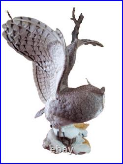 American Masters The GREAT HORNED OWL Porcelain Sculpture by Ronald J Logue 1977