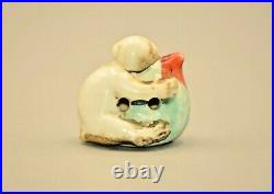 Ancient Chinese Ceramic Tang Dynasty Miniature Porcelain Monkey Whistle Figurine