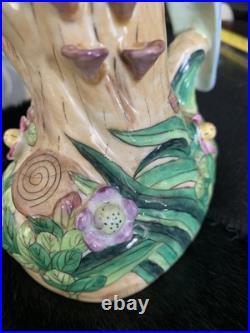 Andrea by Sadek 1 Parrot Bird Chinoiserie Porcelain Figurine & Piccadilly Bird