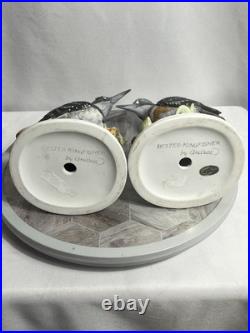 Andrea by Sadek Belted Kingfisher Bird Figurines Pair Porcelain Japan