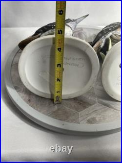 Andrea by Sadek Belted Kingfisher Bird Figurines Pair Porcelain Japan