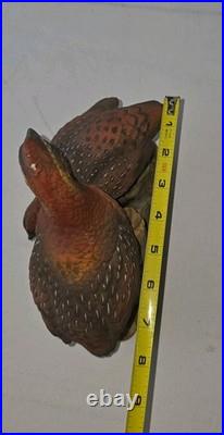 Andrea by Sadek Bobwhites Quail Bird Porcelain Figurine, Hand Painted 8 in