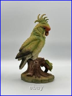 Andrea by Sadek Cockatoo Porcelain Figurine Pair 5959 Made in Japan 8.5 7.75
