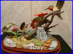 Andrea by Sadek Limited Edition 3 Hummingbirds Hibiscus Porcelain Sculpture 13 Andrea by Sadek Limited Edition 3 Hummingbirds Hibiscus Porcelain Sculpture 13