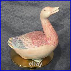 Andrea by Sadek Macau Chinese Large Porcelain Duck Goose Figurine Hand Painted