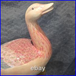 Andrea by Sadek Macau Chinese Large Porcelain Duck Goose Figurine Hand Painted