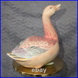 Andrea by Sadek Macau Chinese Large Porcelain Duck Goose Figurine Hand Painted