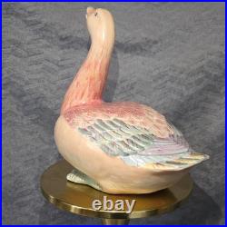 Andrea by Sadek Macau Chinese Large Porcelain Duck Goose Figurine Hand Painted