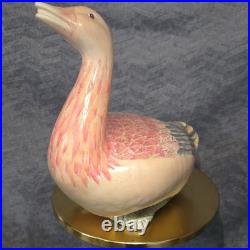 Andrea by Sadek Macau Chinese Large Porcelain Duck Goose Figurine Hand Painted
