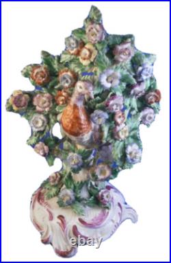 Antique 18thC Bow Porcelain Bird Bocage Figurine Figure Porzellan Figur English