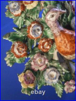 Antique 18thC Bow Porcelain Bird Bocage Figurine Figure Porzellan Figur English