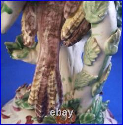 Antique 18thC Bow Porcelain Bird Bocage Figurine Figure Porzellan Figur English