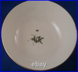 Antique 18thC Worcester Porcelain Bird Scene & Floral Slop Bowl Porzellan Schale