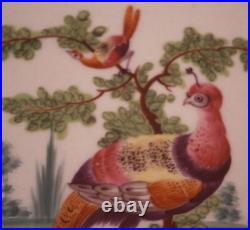 Antique 18thC Worcester Porcelain Bird Scene Plate Porzellan Teller Scenic