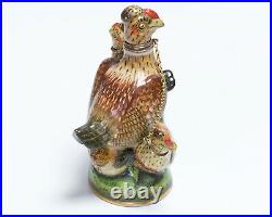 Antique 18th Century Porcelain Figural Bird Multi Scent Bottle