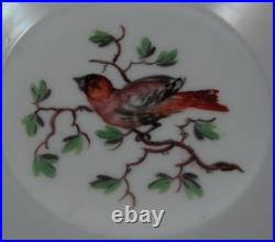 Antique 19thC Amstel Porcelain Bird Scene Cup & Saucer Porzellan Tasse Dutch