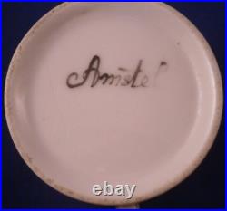 Antique 19thC Amstel Porcelain Bird Scene Cup & Saucer Porzellan Tasse Dutch