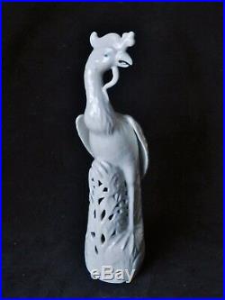 Antique 19thC Chinese Blanc de Chine Pheasant Bird Statue Porcelain Qing