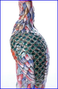 Antique 19th Chinese Original Porcelain Figurine Pair Birds Phoenix 31.5 cm