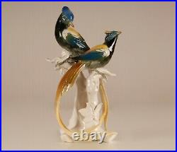 Antique Art deco porcelain figurine Karl Ens Volkstedt Paradise birds Volkstedt