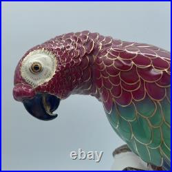 Antique Behscherzer Bavaria Porcelain 12 Figurine Of A Parrot, Outstanding