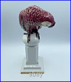 Antique Behscherzer Bavaria Porcelain 12 Figurine Of A Parrot, Outstanding