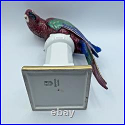 Antique Behscherzer Bavaria Porcelain 12 Figurine Of A Parrot, Outstanding