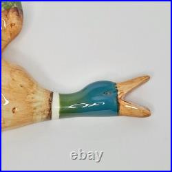 Antique Beswick Porcelain Wall Plaque Hanging Mallard Flying Duck #596/2