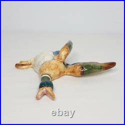 Antique Beswick Porcelain Wall Plaque Hanging Mallard Flying Duck #596/2