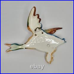 Antique Beswick Porcelain Wall Plaque Hanging Mallard Flying Duck #596/2