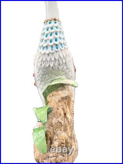 Antique Bird Figurine Heron Crane Porcelain Ceramic Statue Art Deco Styling 21