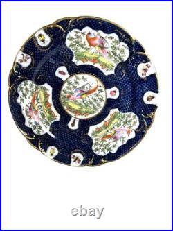 Antique Chelsea Porcelain Cabinet Plate with Exotic Birds and Insects