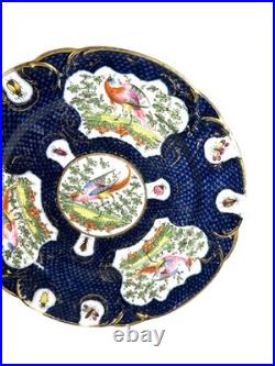 Antique Chelsea Porcelain Cabinet Plate with Exotic Birds and Insects
