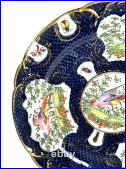 Antique Chelsea Porcelain Cabinet Plate with Exotic Birds and Insects