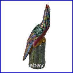 Antique Chinese China Famille Rose Colorful Handmade Porcelain Bird 10