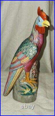 Antique Chinese China Famille Rose Colorful Handmade Porcelain Phoenix Bird