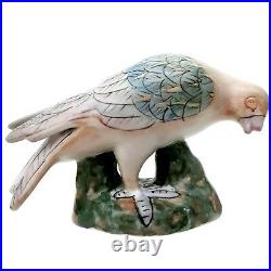 Antique Chinese Export Famille Verte Figure Of Dove Porcelain Bird Figurine