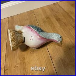 Antique Chinese Export Porcelain Bird Dove Pigeon Beautiful Colours Qing Read