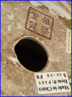 Antique Chinese Hand Painted Porcelain Bird Figurine Multicolor Ceramic 17 RARE