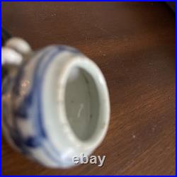 Antique Chinese Ming Blue And White Porcelain Bird Feeder