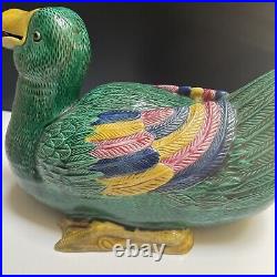 Antique Chinese Porcelain Duck/Signed