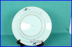Antique Chinese Porcelain Kangxi Period Blue and White Plate Bird and Flower