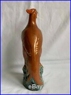 Antique Chinese Porcelain Phoenix Bird Figurine Gilt Qianlong 18th Century