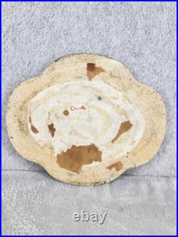 Antique Chinese Porcelain Plaque Hand Painted Famille Rose Bird Tree Tile 10.25